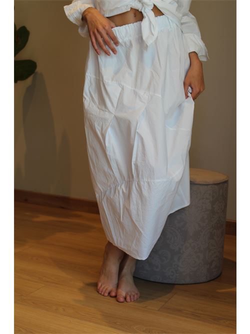 Gonna in cotone con coulisse DIECI MINUTI | 10594
